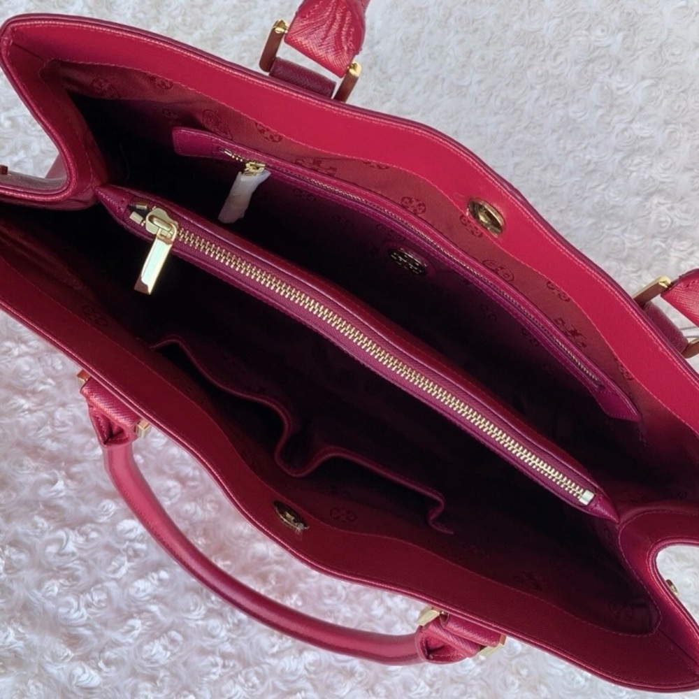 NWT Tory Burch Robinson East West Tote - Raspberry - Picture 6 of 8